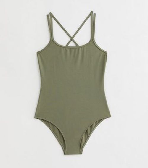 Girls Khaki Textured Strappy...