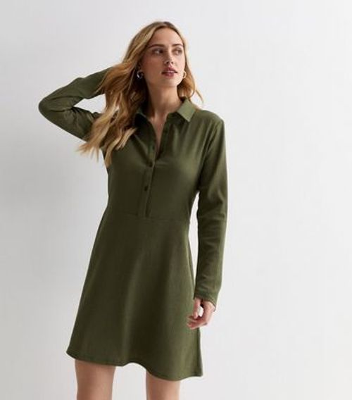 Khaki Crinkle Jersey Mini...