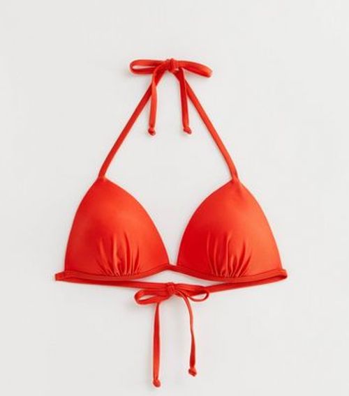 Red Moulded Triangle Bikini...