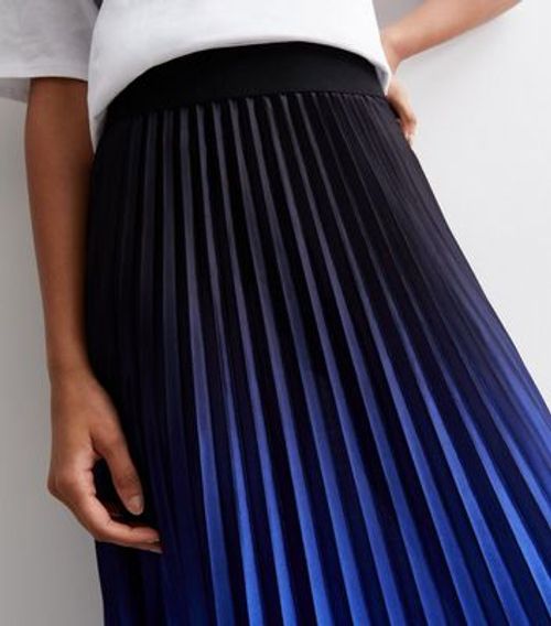 ONLY Blue Ombré Pleated Midi...