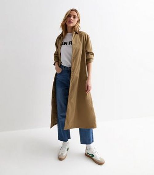 ONLY Tan Cord Collar Trench...