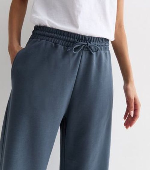 Blue Jersey Wide Leg Joggers...