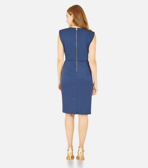 Yumi Navy Sweetheart Midi Dress New Look