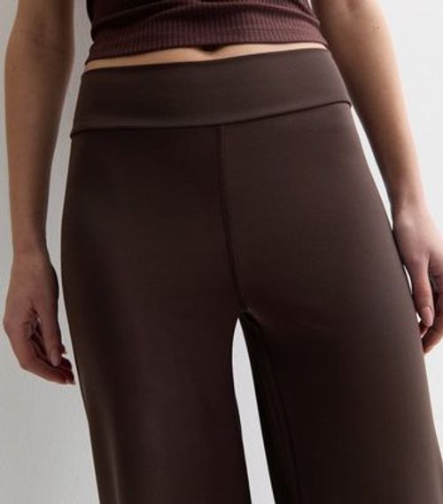 Brown Wide Leg Leggings New...