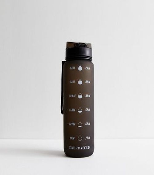 Black 1L Water Bottle New Look