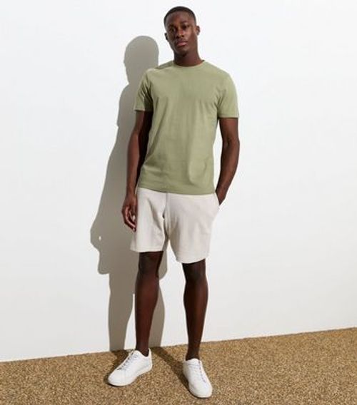 Men's Olive Cotton Crew Neck...