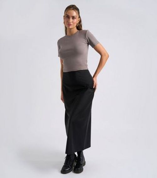 Urban Bliss Black Satin Maxi...