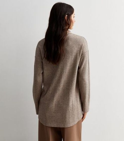 Mink Textured Fine Knit Roll...