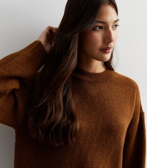 Rust Knit Crew Neck Jumper...