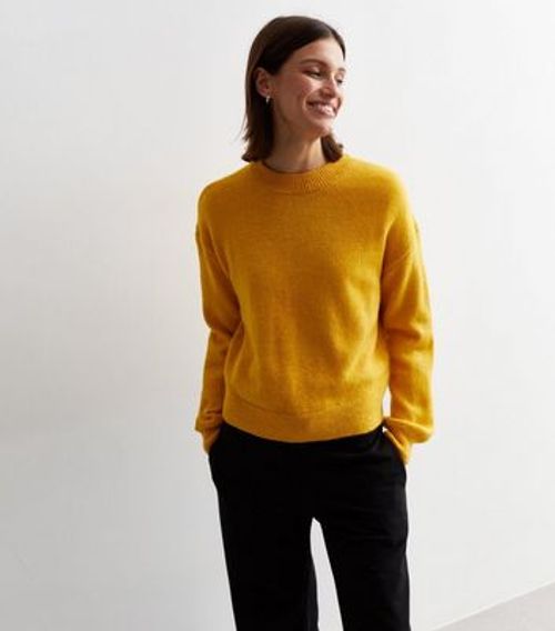 Yellow Knit Crew Neck Jumper...