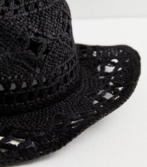 Black Straw Effect Crochet...