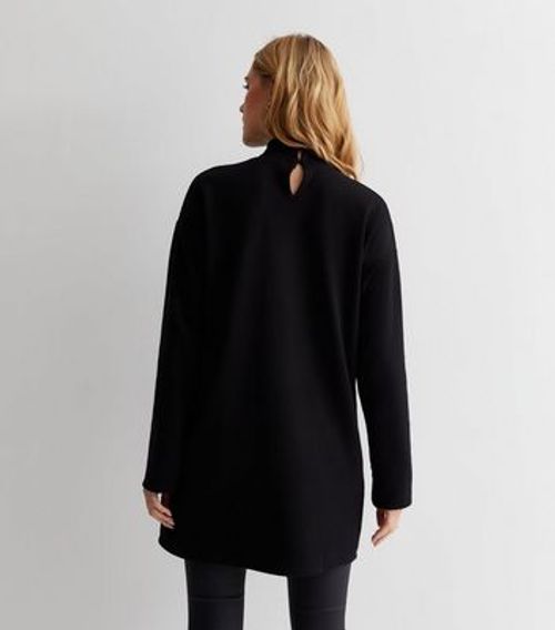 Black Roll Neck Longline...