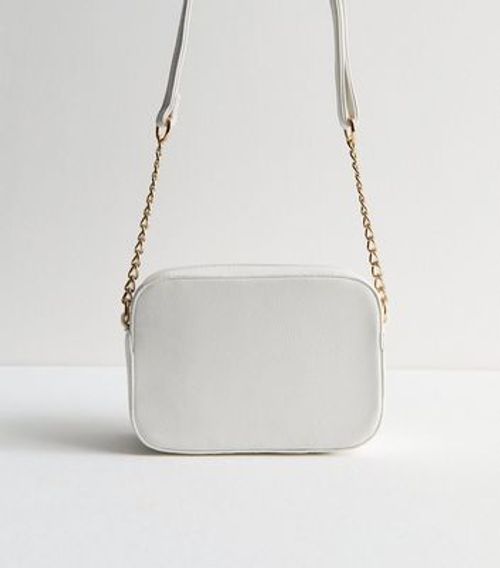 White Leather-Look Embossed...