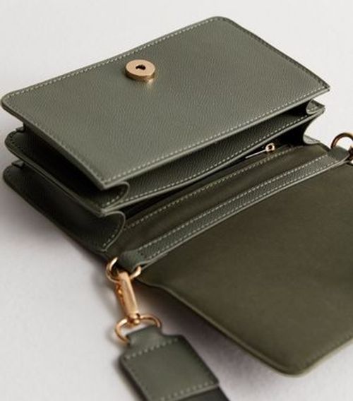 Olive Leather-Look Cross Body...