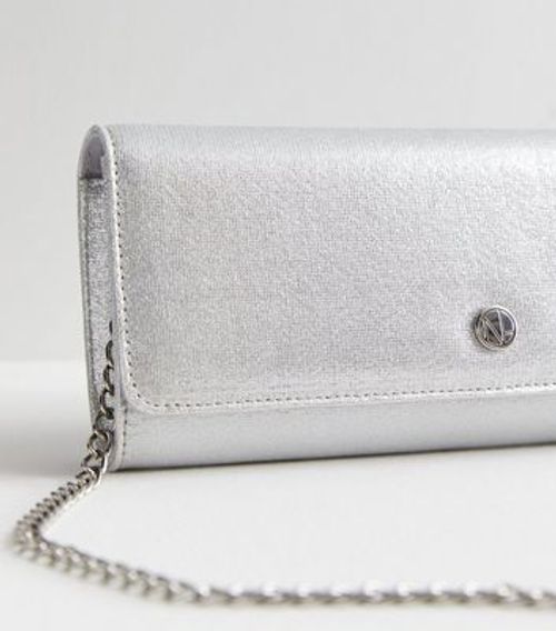 Silver Glitter Clutch Bag New...