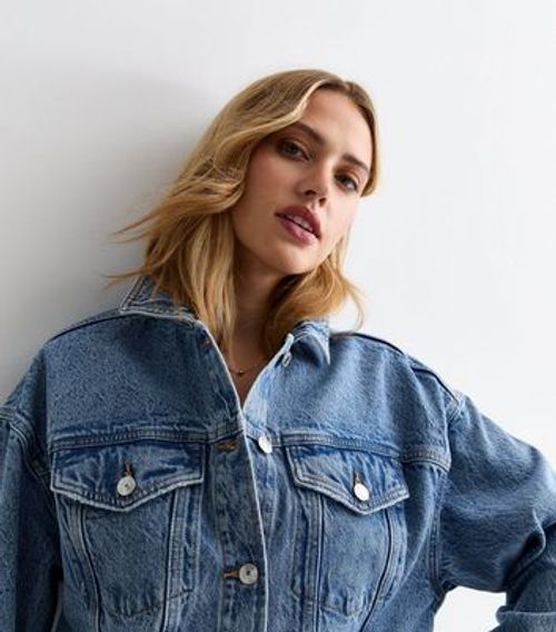 Blue Oversized Denim Jacket...