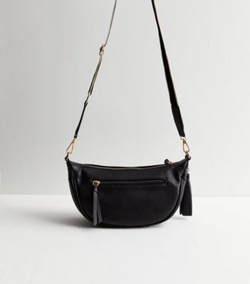 Black Leather-Look Sling...