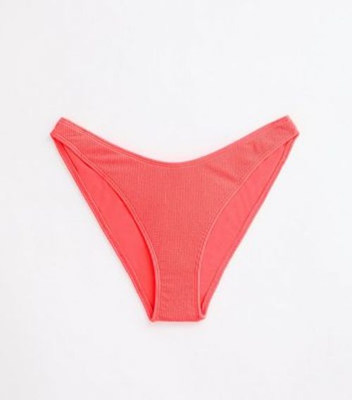 Red Crinkle Textured Bikini...