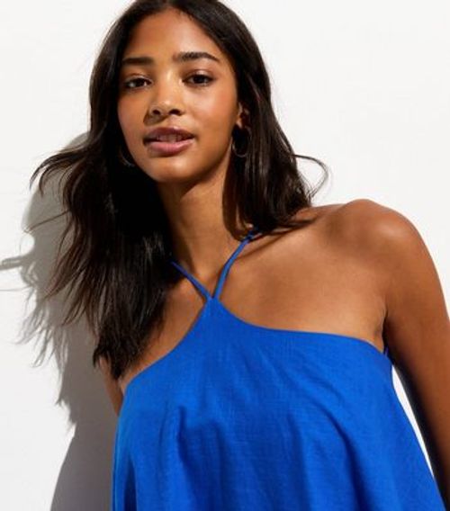 Blue Halter Strappy Mini...