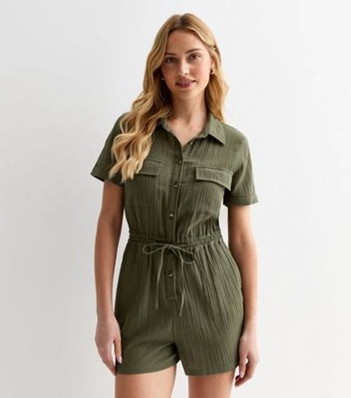 Khaki Short-Sleeve Utility...