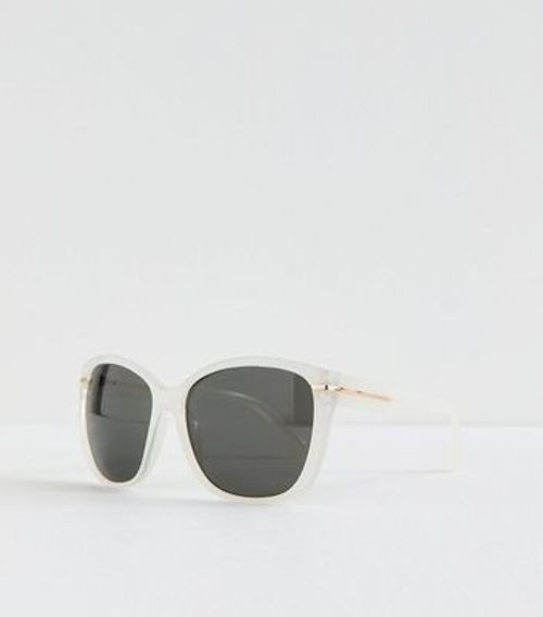 White Oversized Sunglasses...