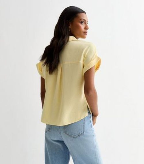 Pale Yellow Short Sleeve...