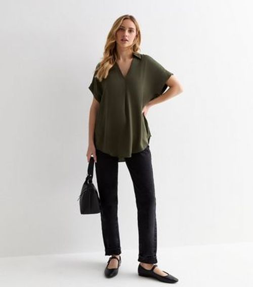 Khaki Short Sleeve Shirt New...