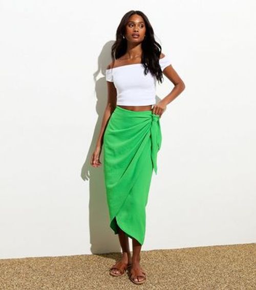 Green Sarong Midi Skirt New...
