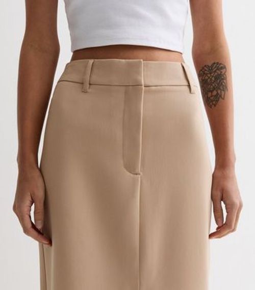 Stone High Waist Split Hem...