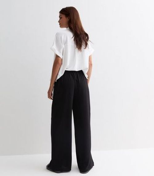 Black Wide Leg Trousers New...