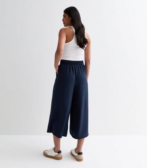 Blue Wide Leg Crop Trousers...