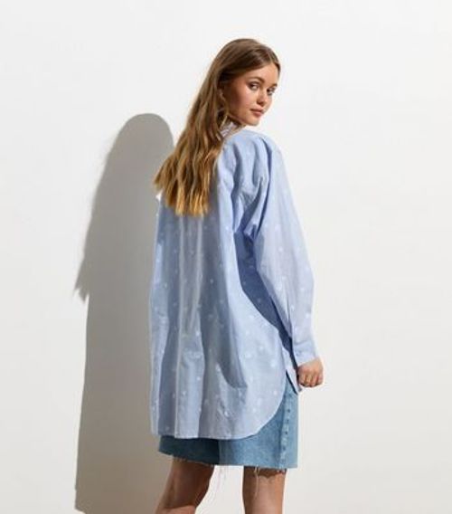 Blue Embroidered Shell Poplin...