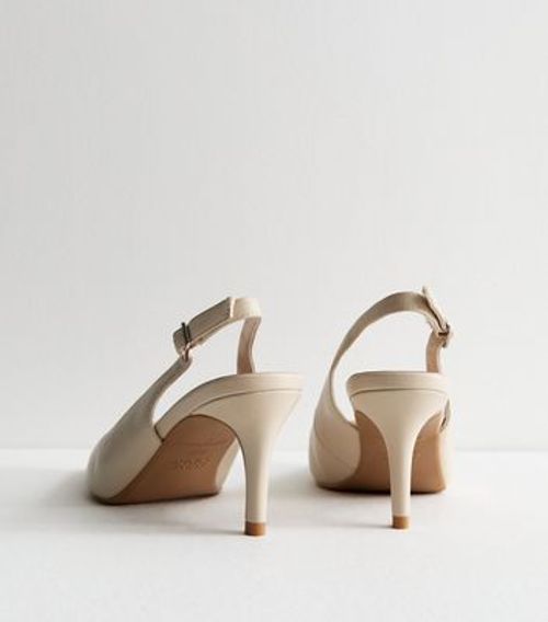 Cream Pointed Slingback...