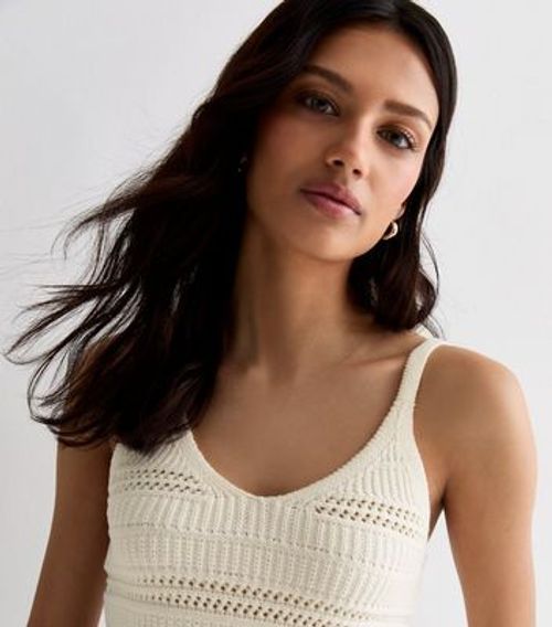 Off White Stitch Knit Strappy...