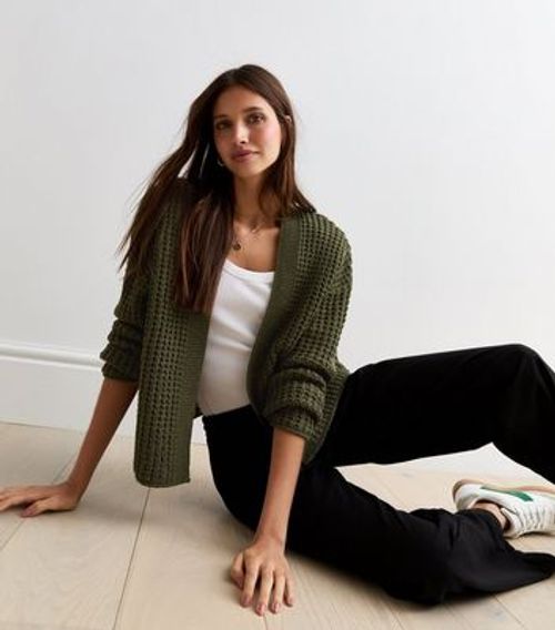 Olive Stitch Knit Cardigan...