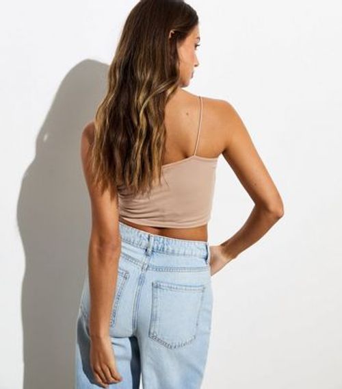 Mink Strappy Crop Top New Look