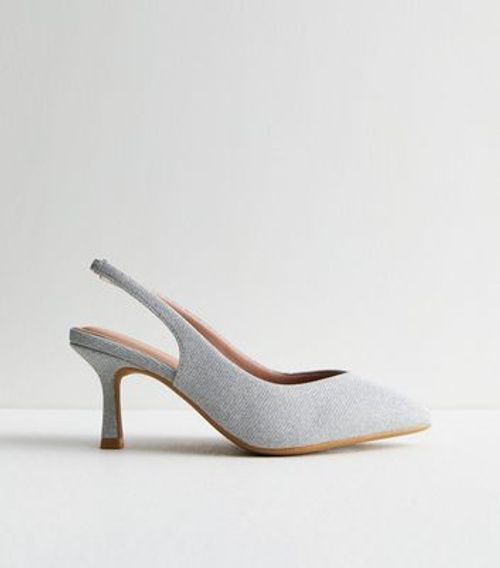 Wide Fit Silver Slingback...
