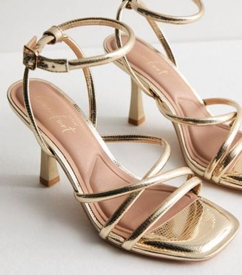 Gold Multi Strap Stiletto...