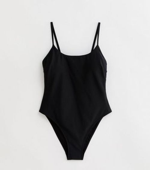 Black Scoop Neck Swimsuit New...