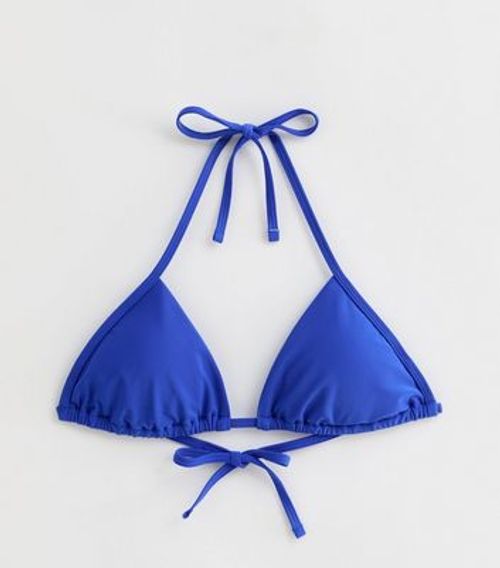 Blue Triangle Bikini Top New...