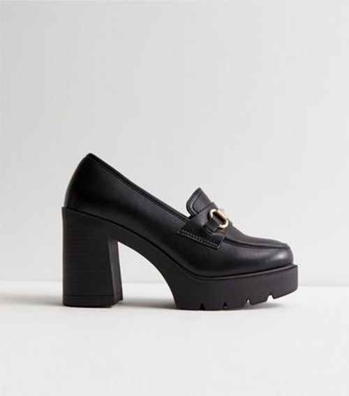 Black Chunky Block Heel...