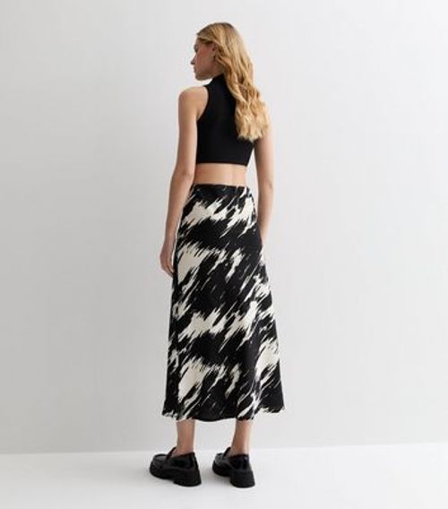 Black Abstract Pattern Midi...