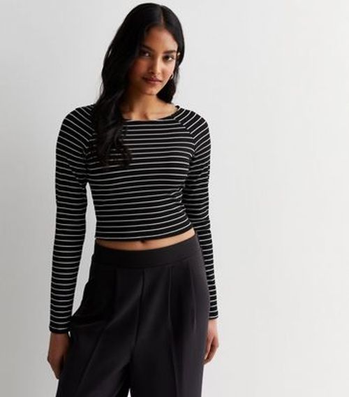 Black Stripe Bardot Long...