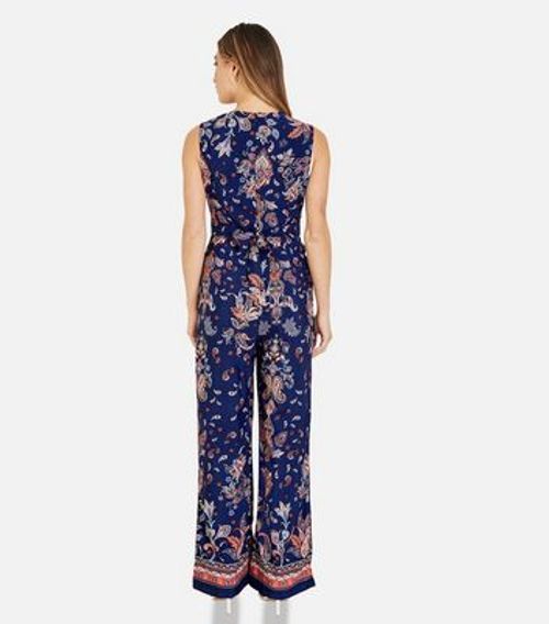 Yumi Navy Paisley Print Wrap...