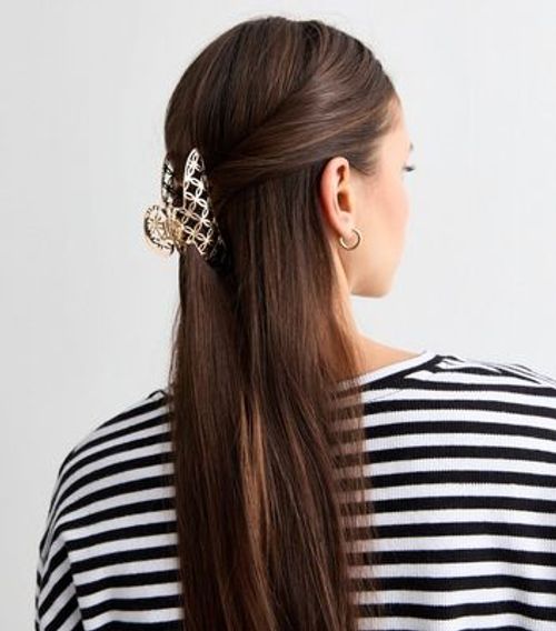 Gold Cut Out Hair Claw Clip...