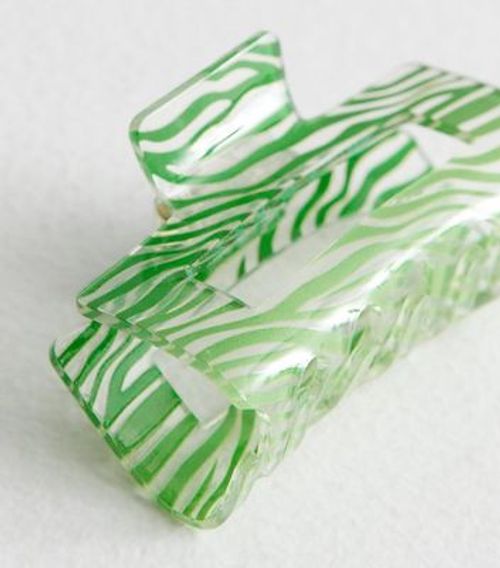 Green Zebra Rectangle Hair...