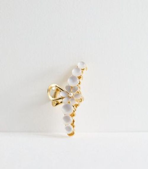 Gold Flower Hair Claw Clip...