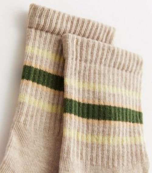 Light Brown Stripe Tube Socks...