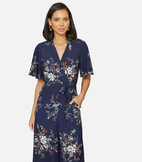 Mela Navy Floral Wide Leg...