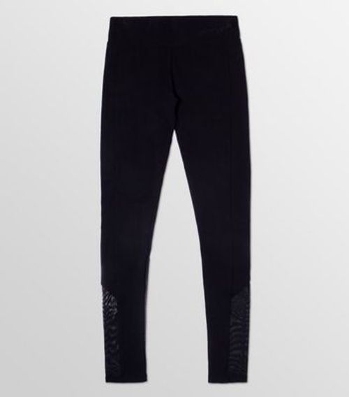 Buy Pineapple Black Mesh Panel High Waisted Leggings from Next USA